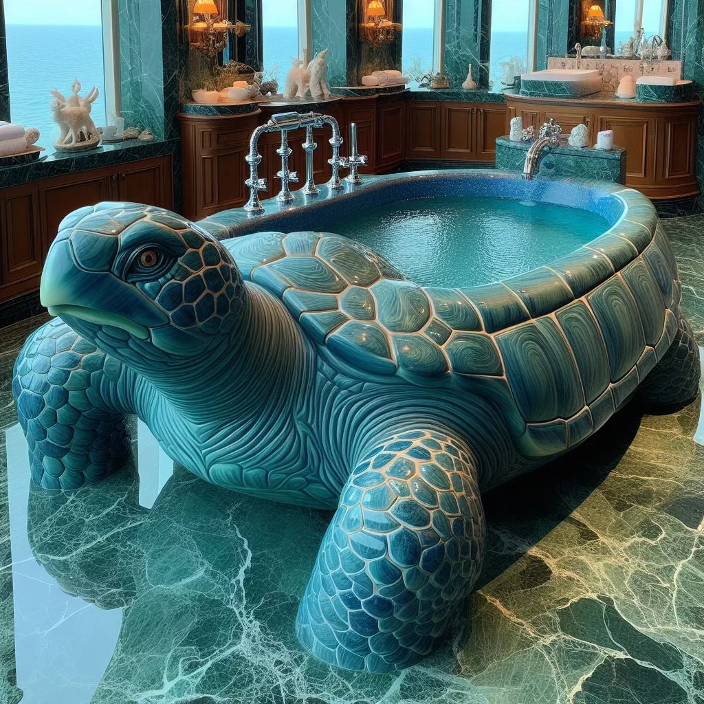 Turtle-Shaped-Bathtub