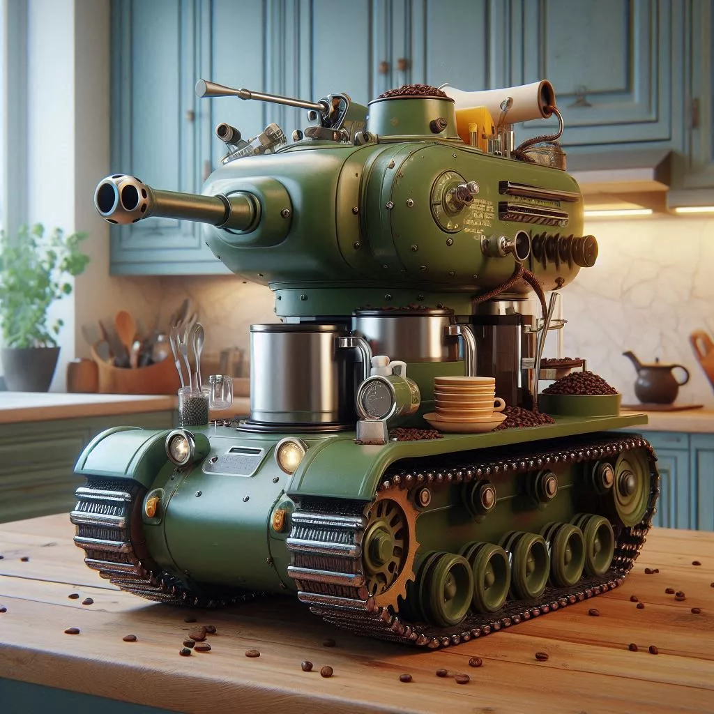 Tank-Shaped-Coffee-Maker