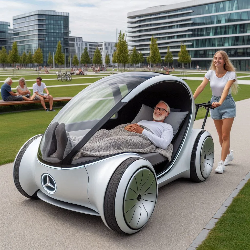 mercedes-shaped-bed-stroller