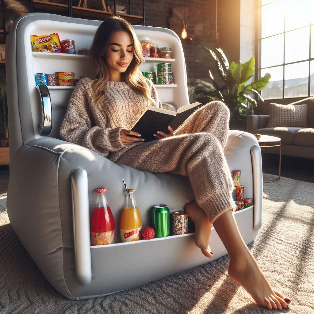 refrigerator-integrated-bean-bag-chair