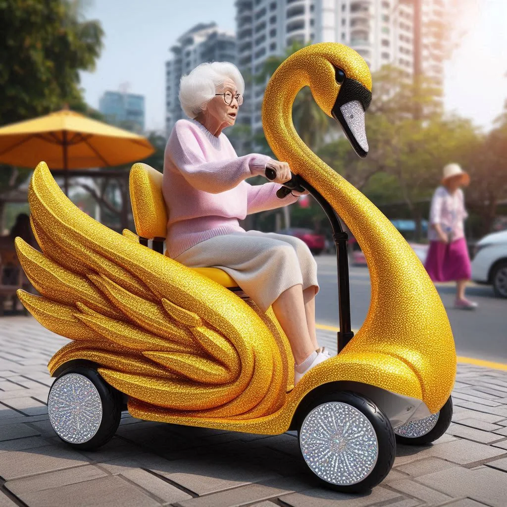 swan-shaped-mobility-scooter